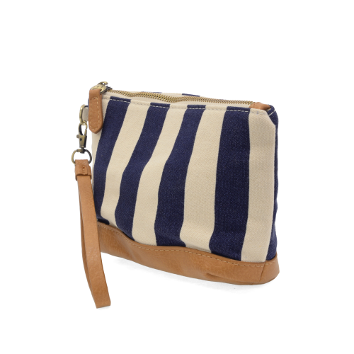 Awning Stripe wristlet [Navy-L8283]