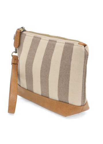 Awning Stripe wristlet [Neutral-L8283]