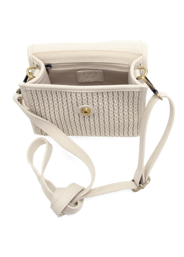 Freya Top Handle Flap Crossbody Braided Bag [White-L8269]
