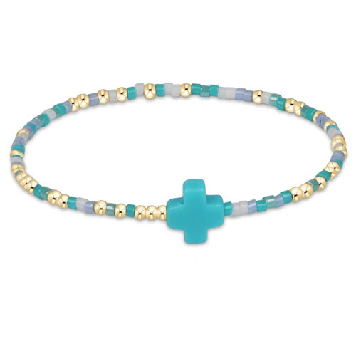 Egirl Hope Unwritten Signature Cross Bracelet Man, I Teal Like A Women [EGBHOPUNWSCMITLAW]