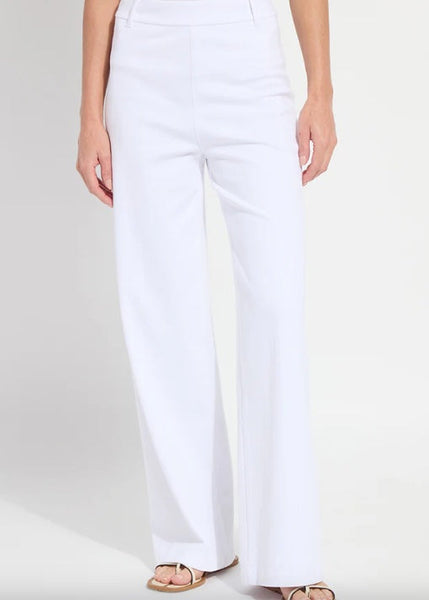 Erin High Waist Long Embroidered Denim Pat [10-3850-M9]