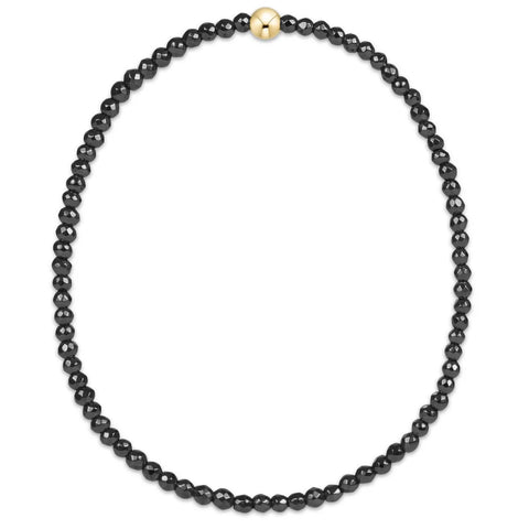 Faceted Hematite 2MM Bead Bracelet [BFHEM2]
