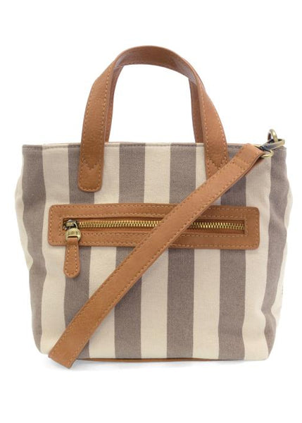 Awning Stripe Mini Canvas Tote [Neutral-L8285]
