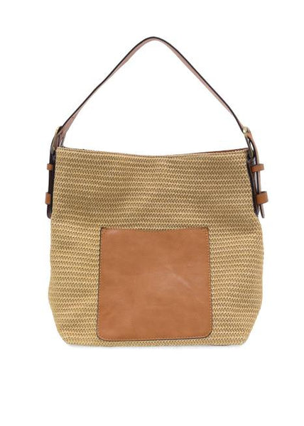 Straw Top Zip Hobo [Natural-L8325]