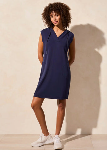 Sleeveless Hooded Dress [Jet Blue-2069O]
