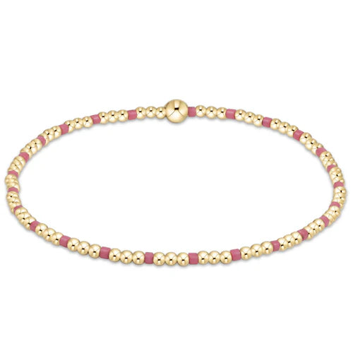 Egirl Home Serenity Pattern 2MM Bead Bracelet Bright Pink [EGBHOPSINP2BP]