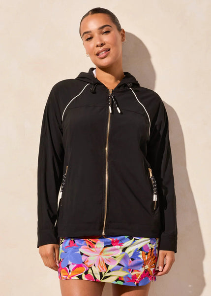 Long Sleeve Hooded Jacket [Black-2086O]