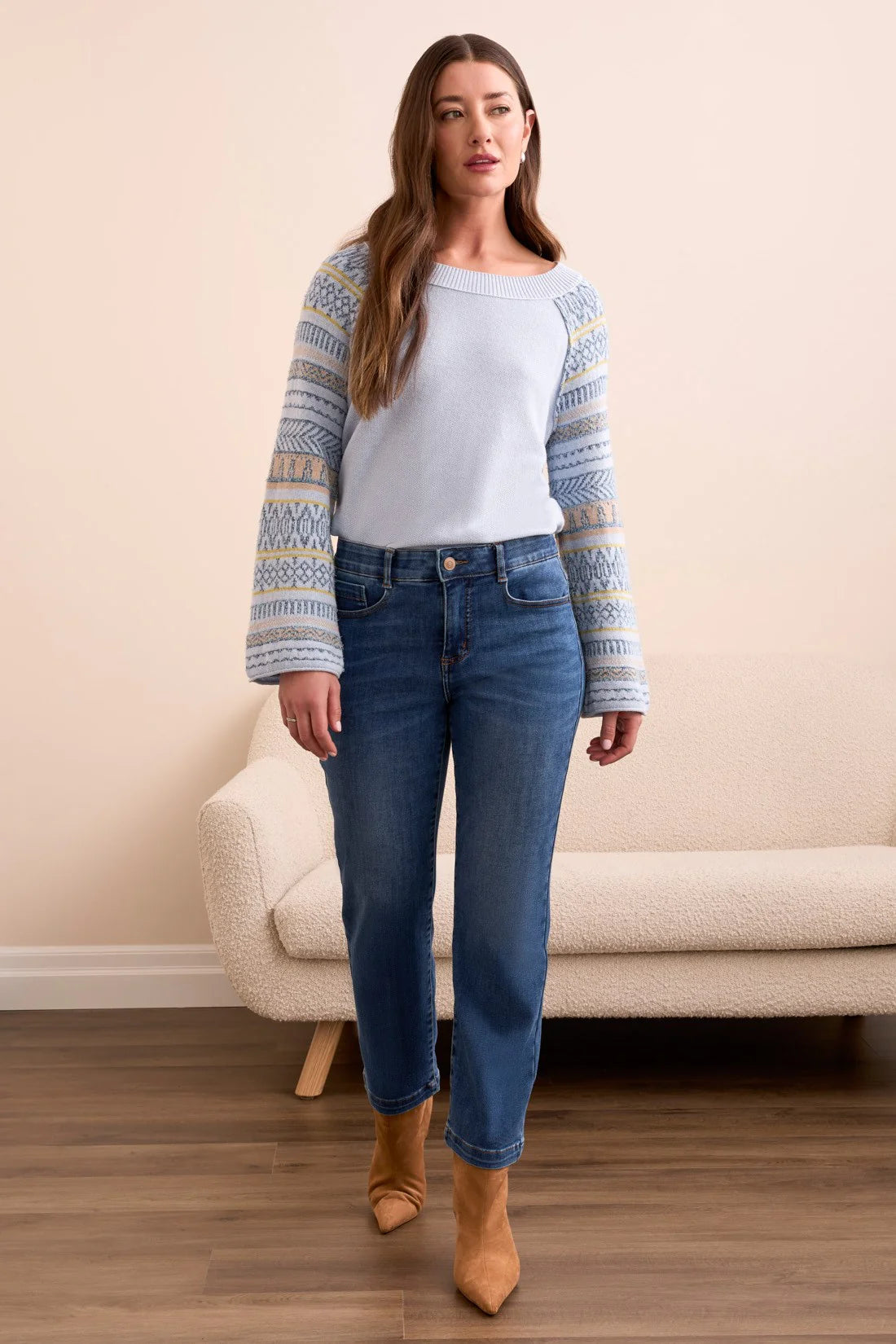 Audrey Hugging Straight Cropped Jeans [Dark Night-5887O]