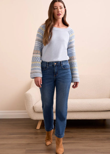 Audrey Hugging Straight Cropped Jeans [Dark Night-5887O]