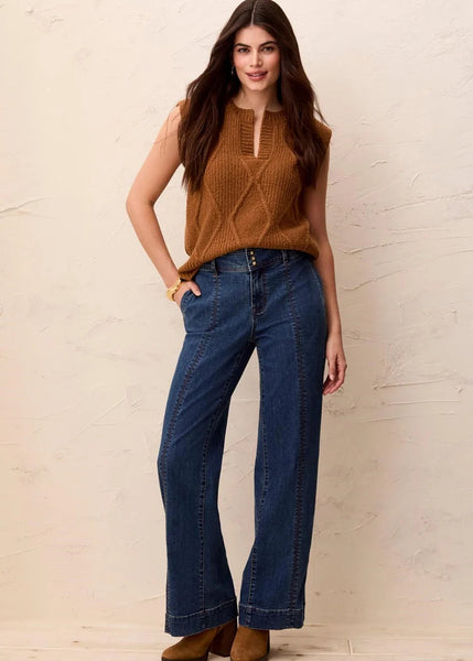 Audrey Hugging Wide Leg Trouser [Dusk-6232O]
