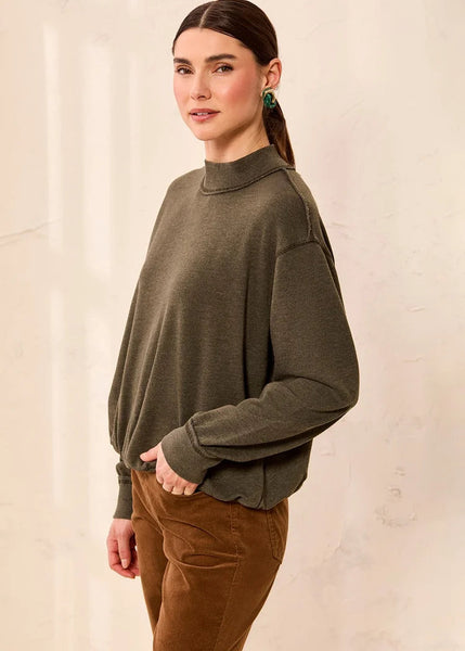 Garment Dye Bubble Sweatshirt [Cedar Green-6353O]