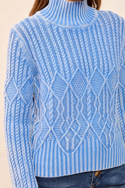 Mockneck Sweater [Blue Aura-6251O]