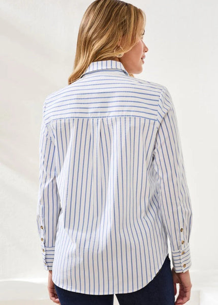 Button Front Shirt [Turkish Sea-3086O]