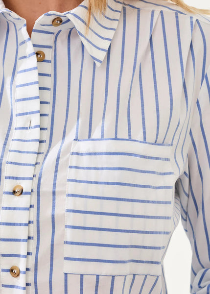 Button Front Shirt [Turkish Sea-3086O]