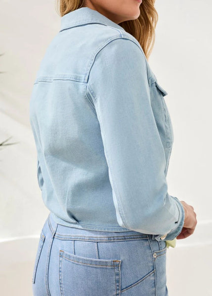 Cropped Denim Jacket [Blue Charm-6150O]