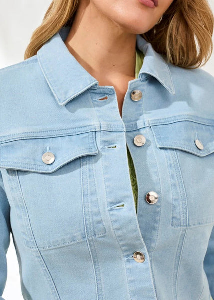 Cropped Denim Jacket [Blue Charm-6150O]