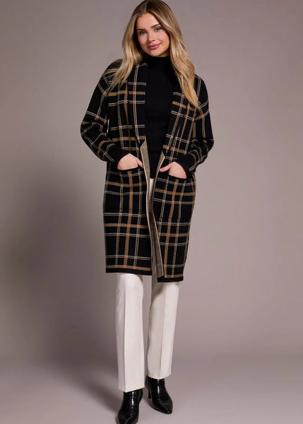 Long Sleeve Coatigan [Black-1523O]