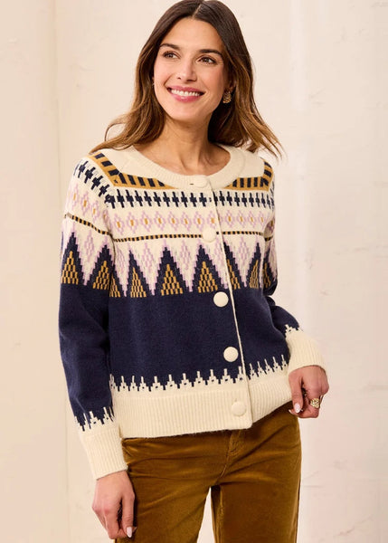 Long Sleeve Button Front Cardi [Sapphire-2312O]