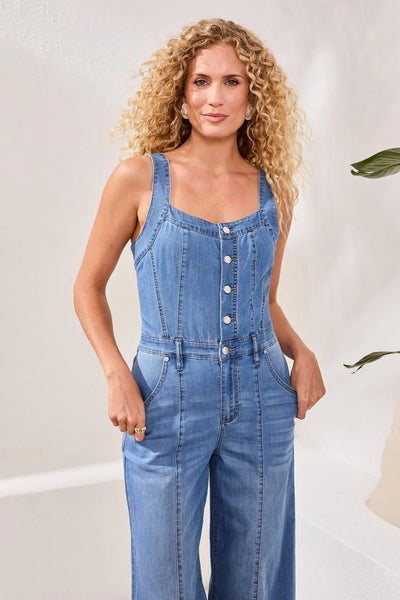 Jumpsuit W Adjustable Straps [Amalfi Coast-6078O]