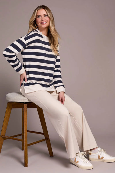 Long Sleeve Crewneck Top [Sapphire-2340O]