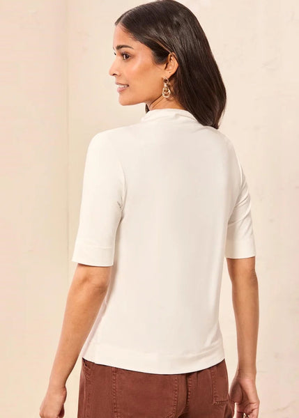 Funnel Neck Knit Top [Cream-6300O]