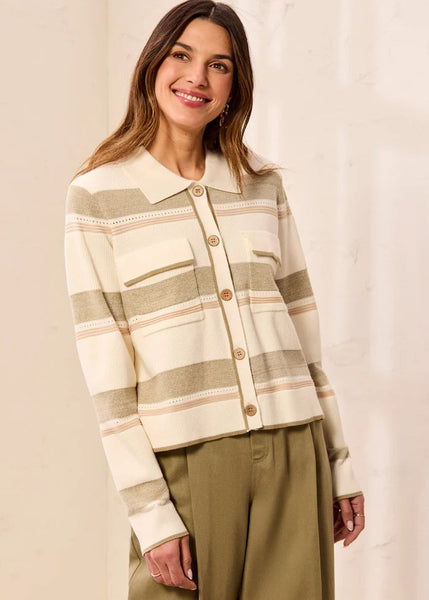 Long Sleeve Sweater Cardigan [Moonstone-3175O]
