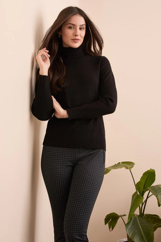 Long Sleeve Turtleneck Sweater [Black-2292O]