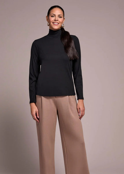 Long Sleeve Turtleneck Top [Black-2283O]