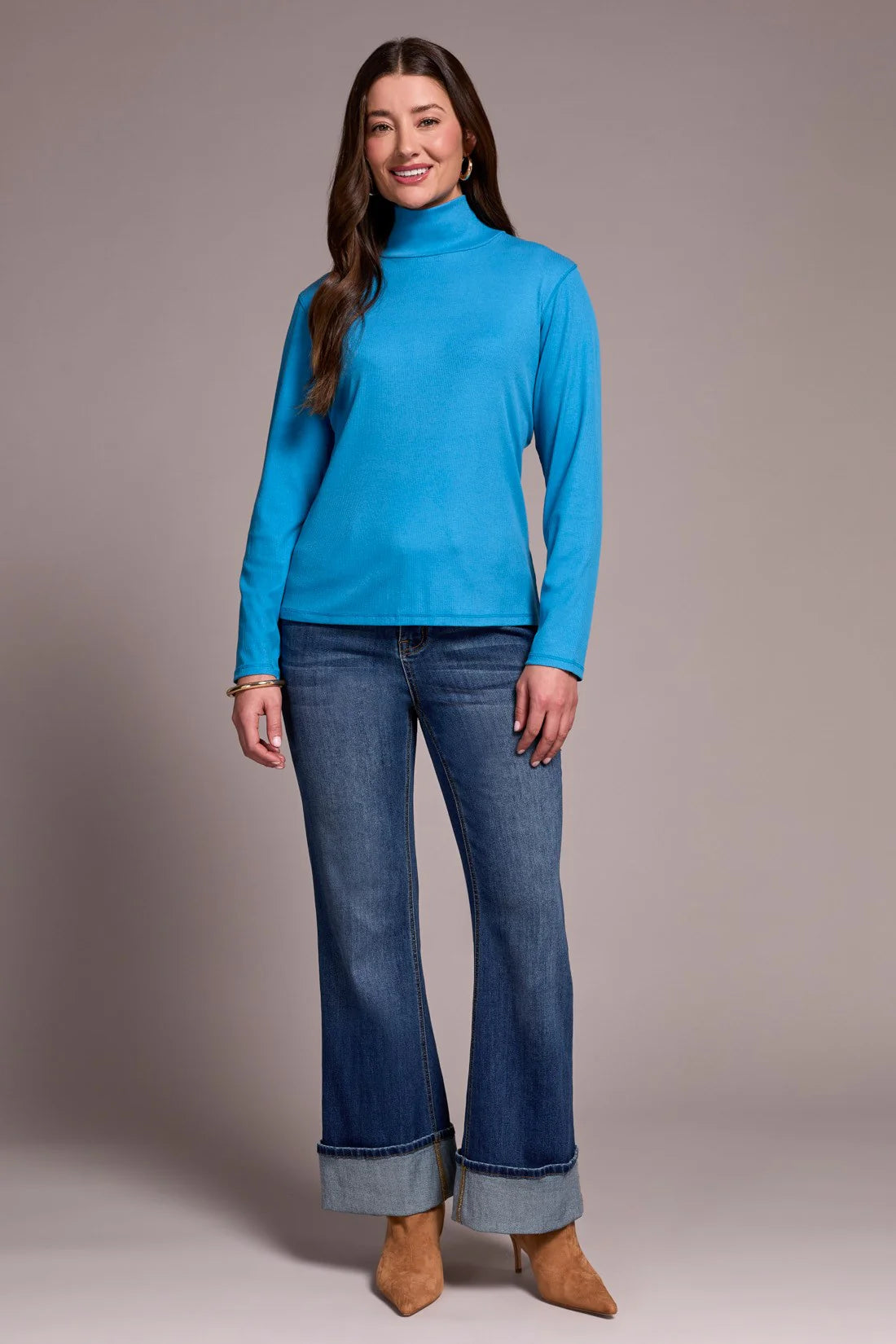 Long Sleeve Turtleneck Top [Celeste-2283O]