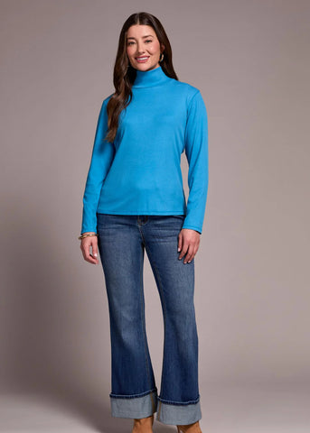 Long Sleeve Turtleneck Top [Celeste-2283O]