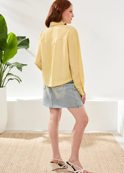 Flowy Overshirt [Lemon Grass-6067O]