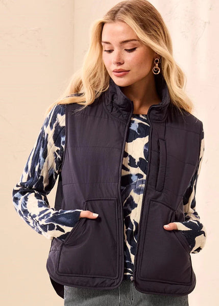 Packable Puffer Vest [Sapphire-3178O]