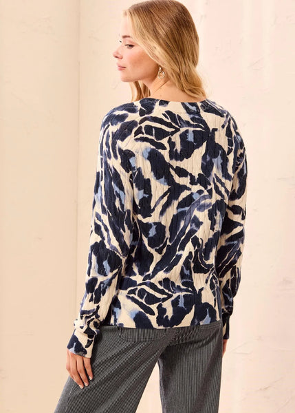 Long Sleeve Crew Neck Sweater [Blue Fog-2383O]