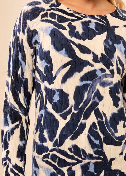 Long Sleeve Crew Neck Sweater [Blue Fog-2383O]