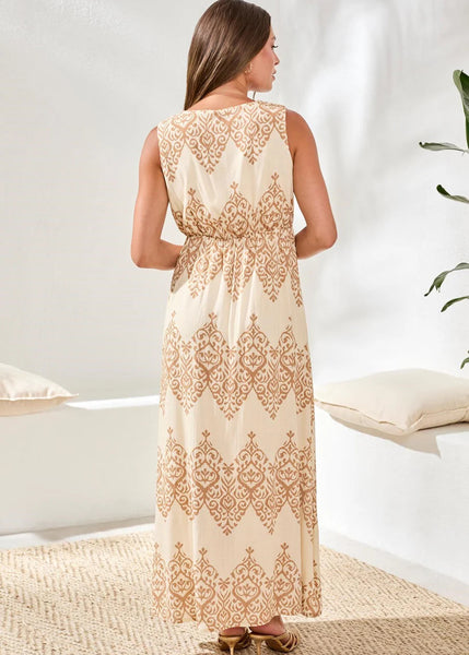 Sleeveless Dress W Lining [Canvas-3115O]