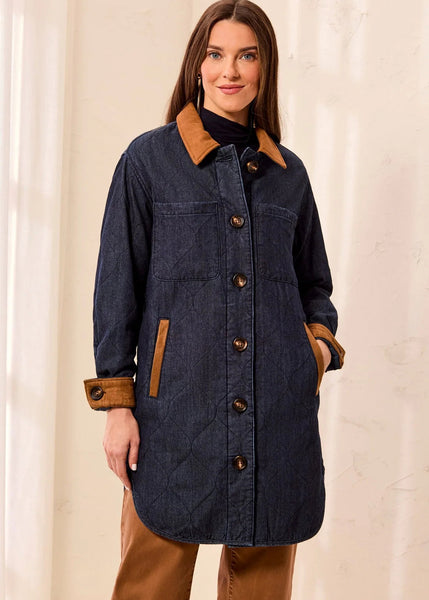 Quilted Denim Jacket [Rinse-6237O]