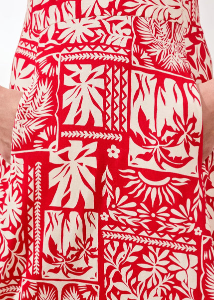 Sleeveless V-neck Dress [Sangria-2465O]