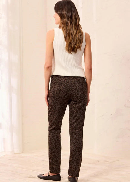 Soft Ponte Elastic Pull On Pants [Hickory-3182O]