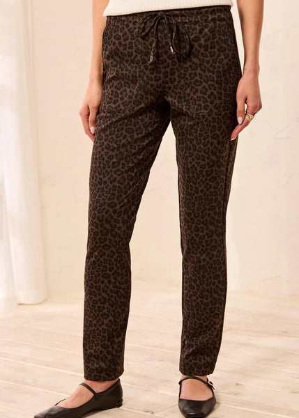 Soft Ponte Elastic Pull On Pants [Hickory-3182O]