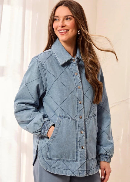 Denim Quilted Jacket [Skylight-6242O]