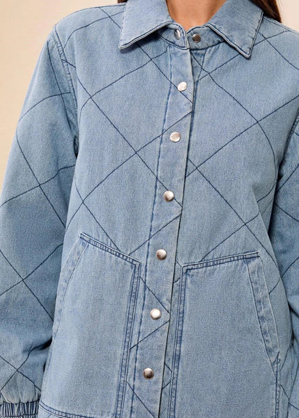 Denim Quilted Jacket [Skylight-6242O]