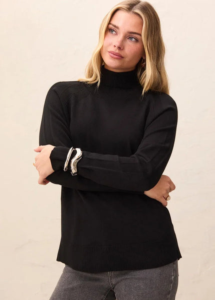 Long Sleeve Turtleneck Sweater [Black-3210O]
