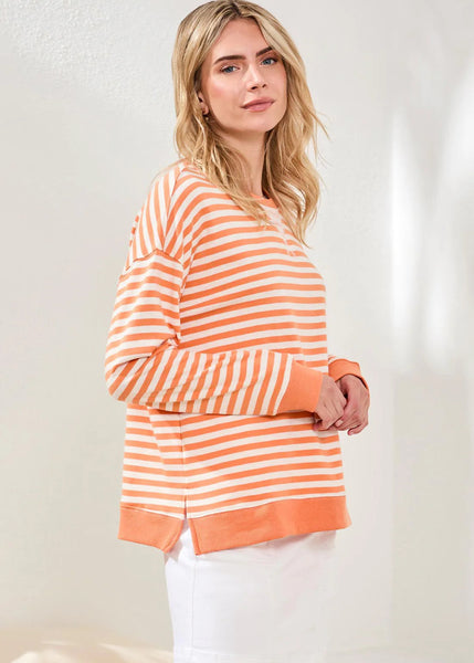 Long Sleeve Crewneck Top W Combo [Mango-2487O]