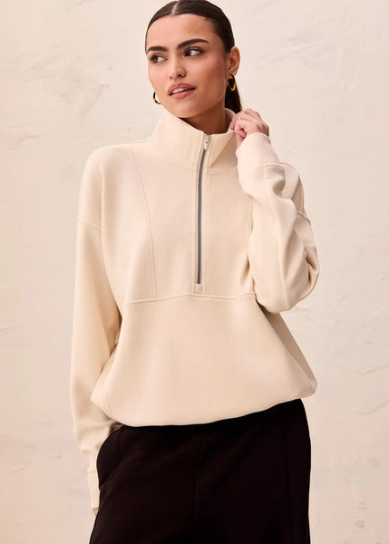 Long Sleeve Mockneck W Zipper [Moonstone-3188O]