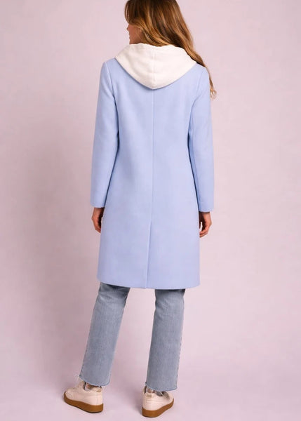 Car Coat W Fooler Hoodie [Glacier Blue-5942O]