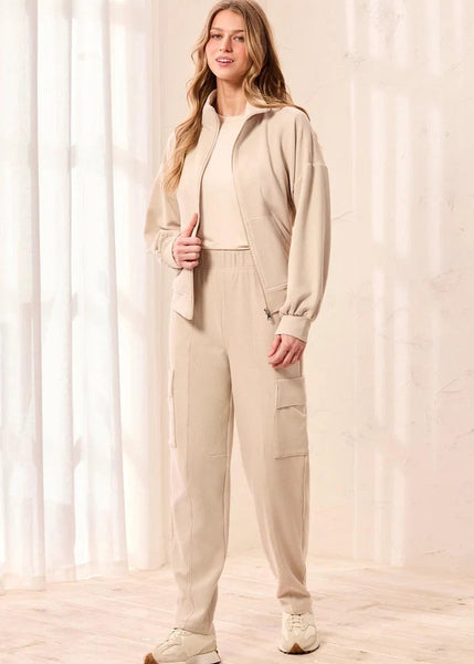 Pull On Anke Pant With Cargo Pockets [Sand Dune-3278O]