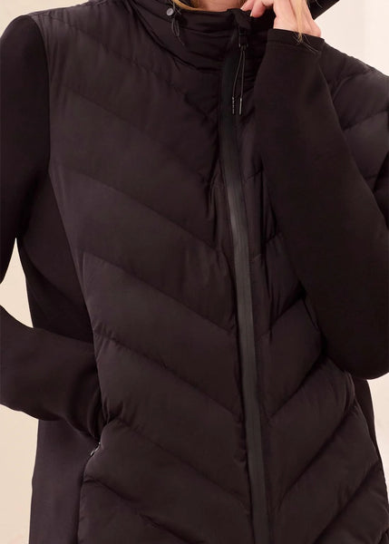 Long Sleeve Front Zip Puffer Jkt [Black-3172O]