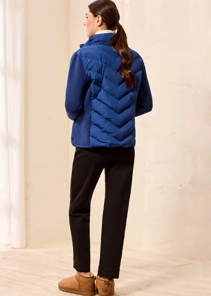 Long Sleeve Zip Front Puffer Vest [Estate Blue-3172O]