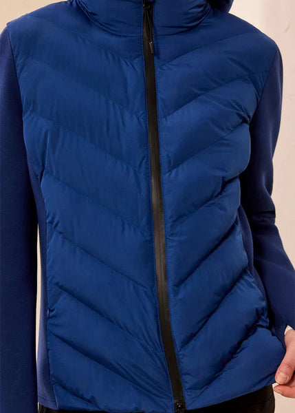 Long Sleeve Zip Front Puffer Vest [Estate Blue-3172O]