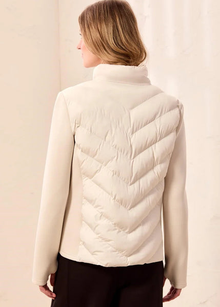 Long Sleeve Front Zip Puffer Jkt [Moonstone-3172O]